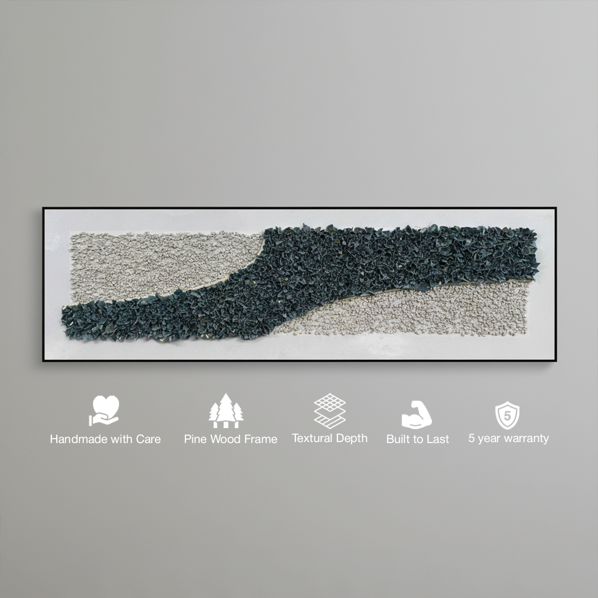 Flowing Current Handmade 3D Textured Wall Painting