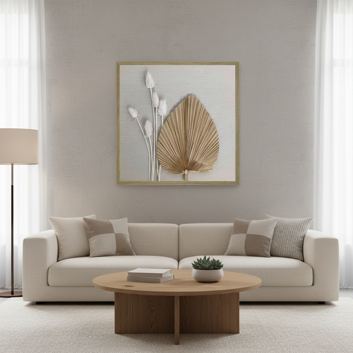 Sahara Whispers Handmade 3D Textured Wall Painting