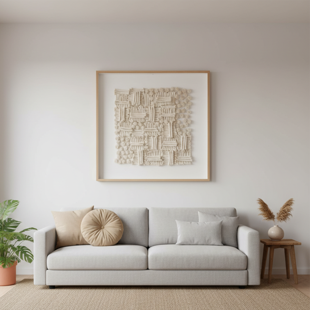 Solterra Woven Handmade 3D Textured Wall Painting