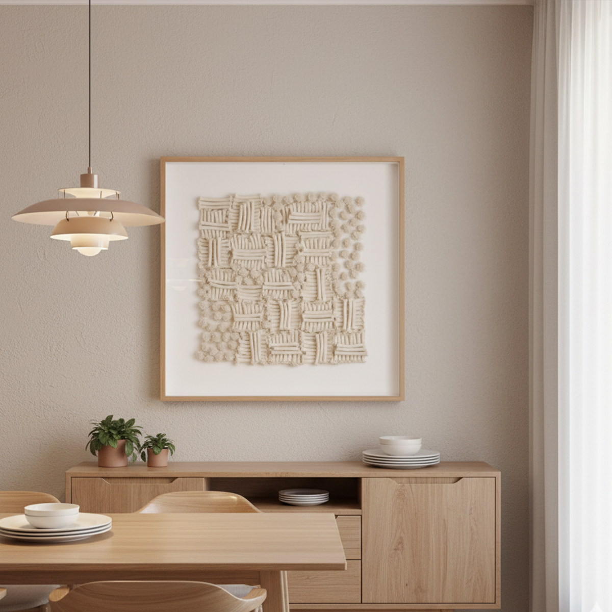 Solterra Woven Handmade 3D Textured Wall Painting