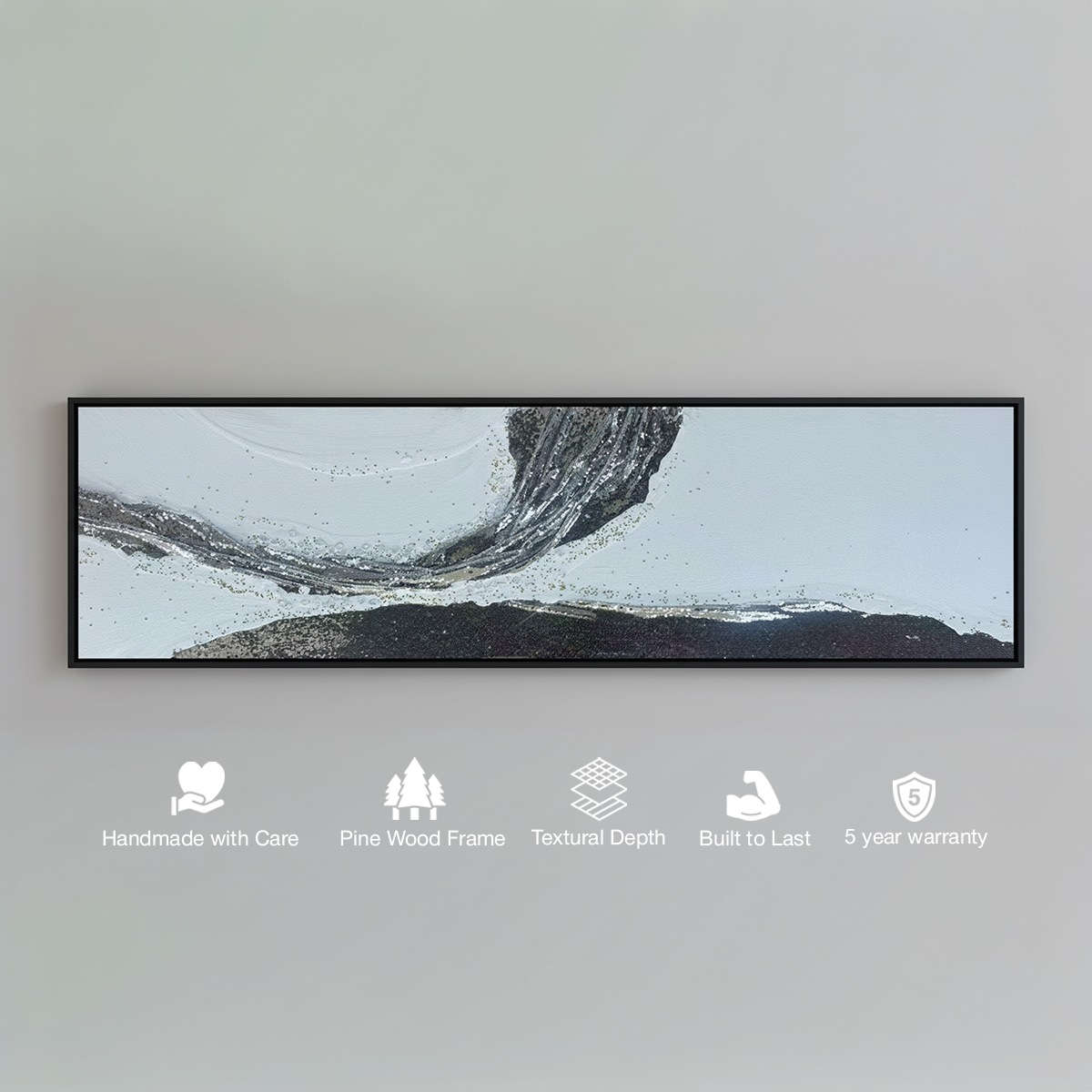 Celestial Drift Handmade 3D Textured Wall Painting