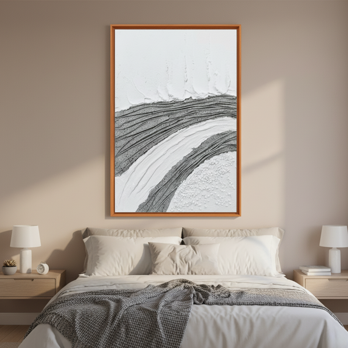 Tranquil Currents Handmade 3D Textured River Wall Painting