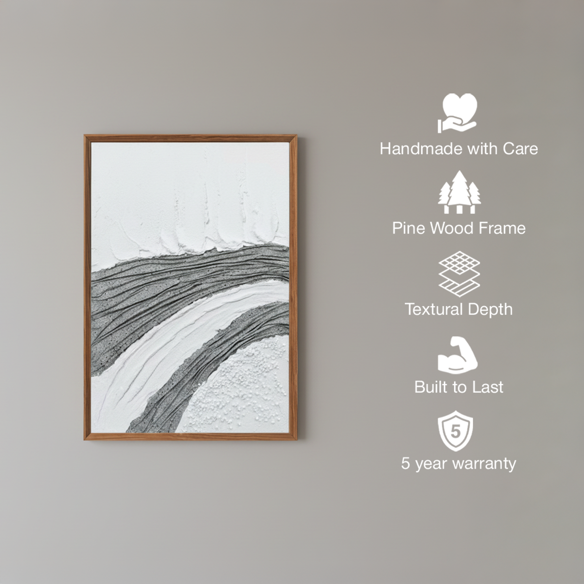 Tranquil Currents Handmade 3D Textured River Wall Painting