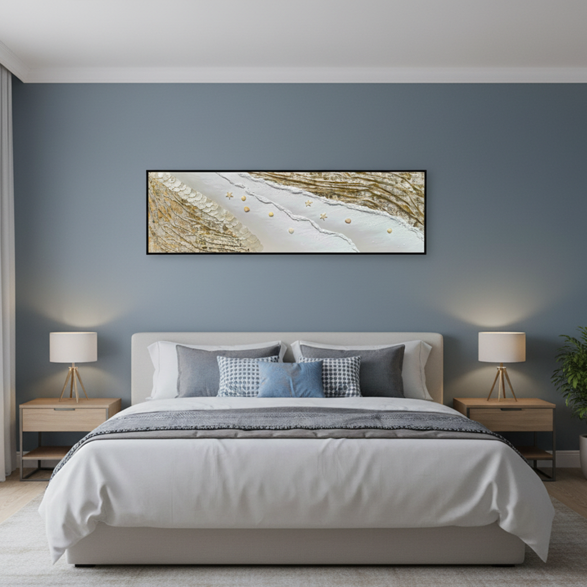 Golden Tide Handmade 3D Textured Wall Painting