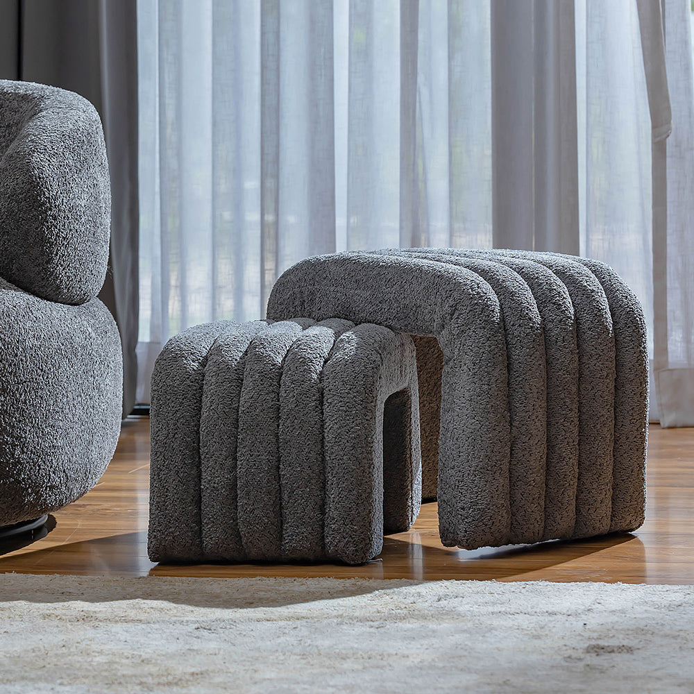 Arcadia Boucle Pouf Bench