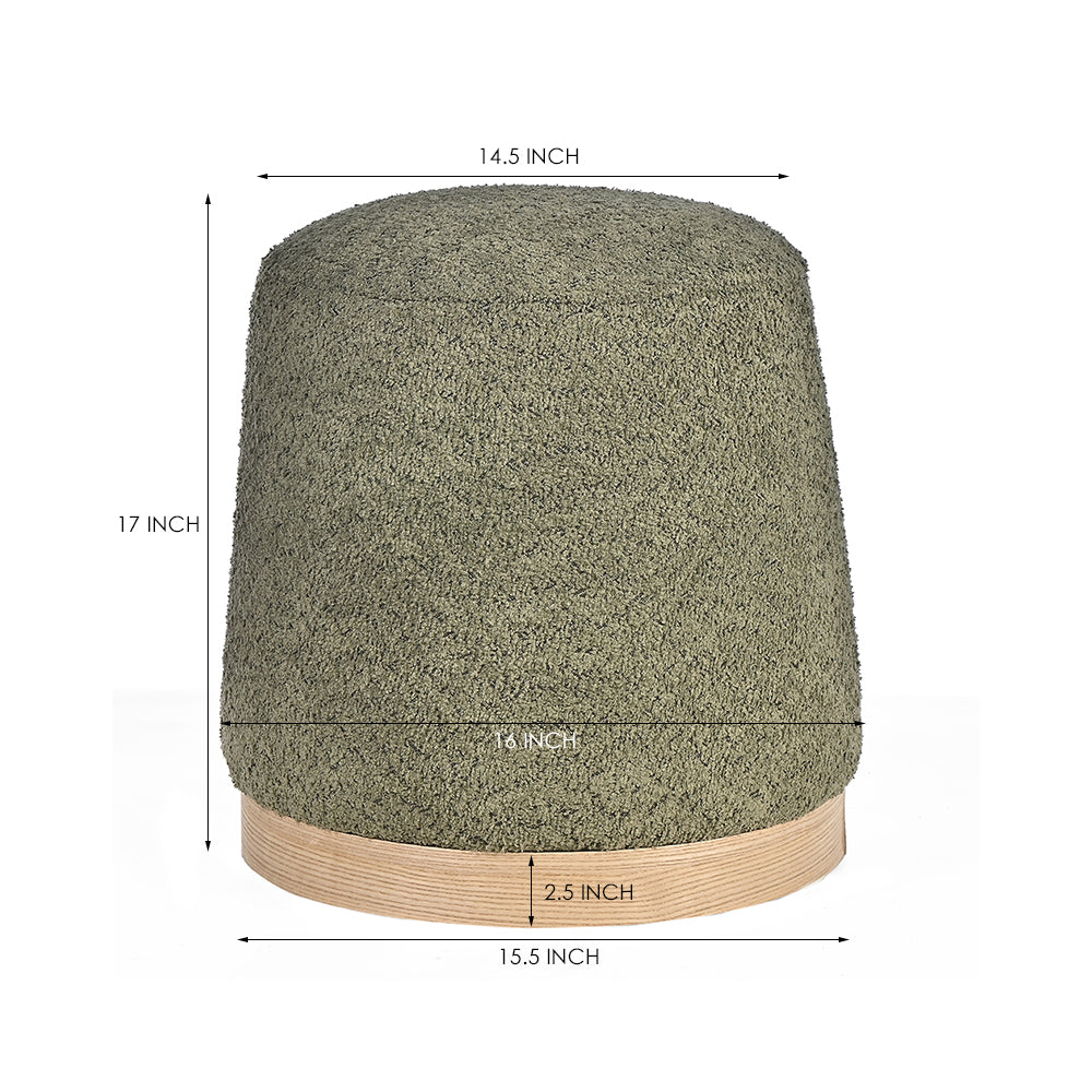 Nestle Bouclé Pouf Stool