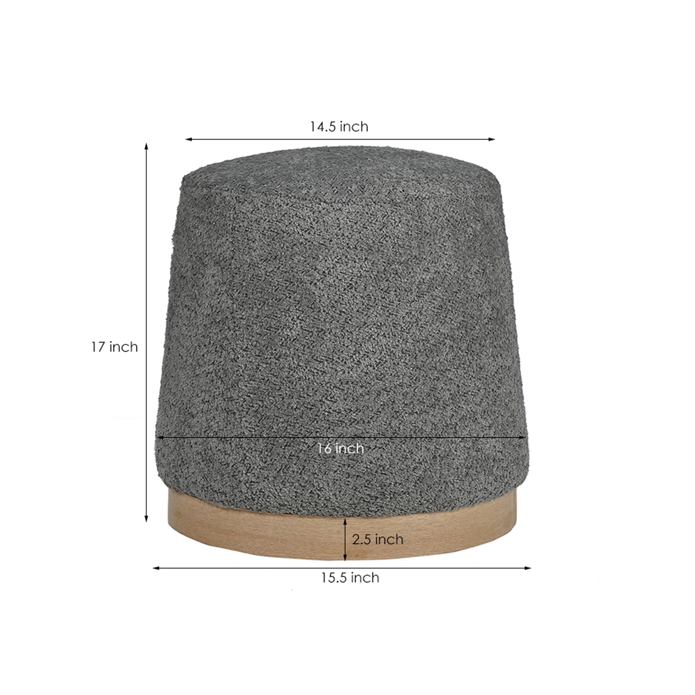 Nestle Bouclé Pouf Stool