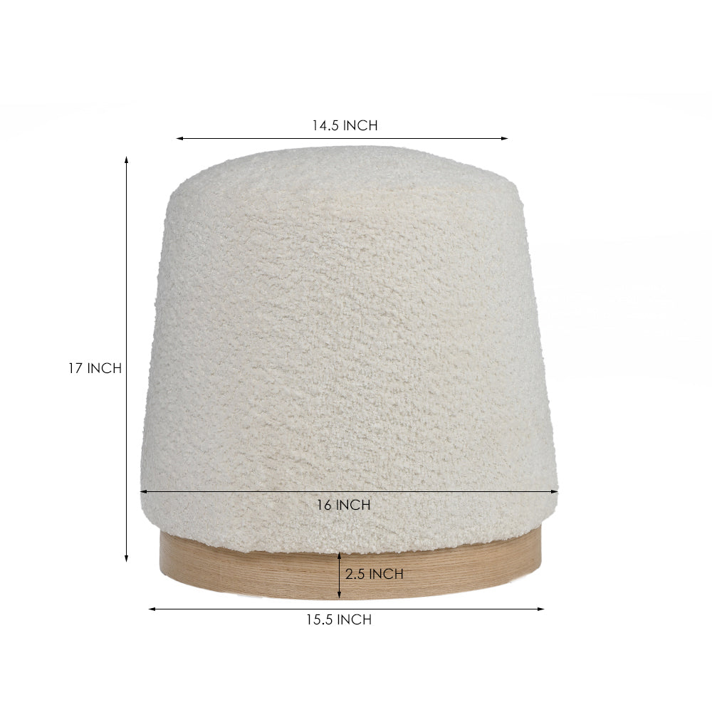 Nestle Bouclé Pouf Stool