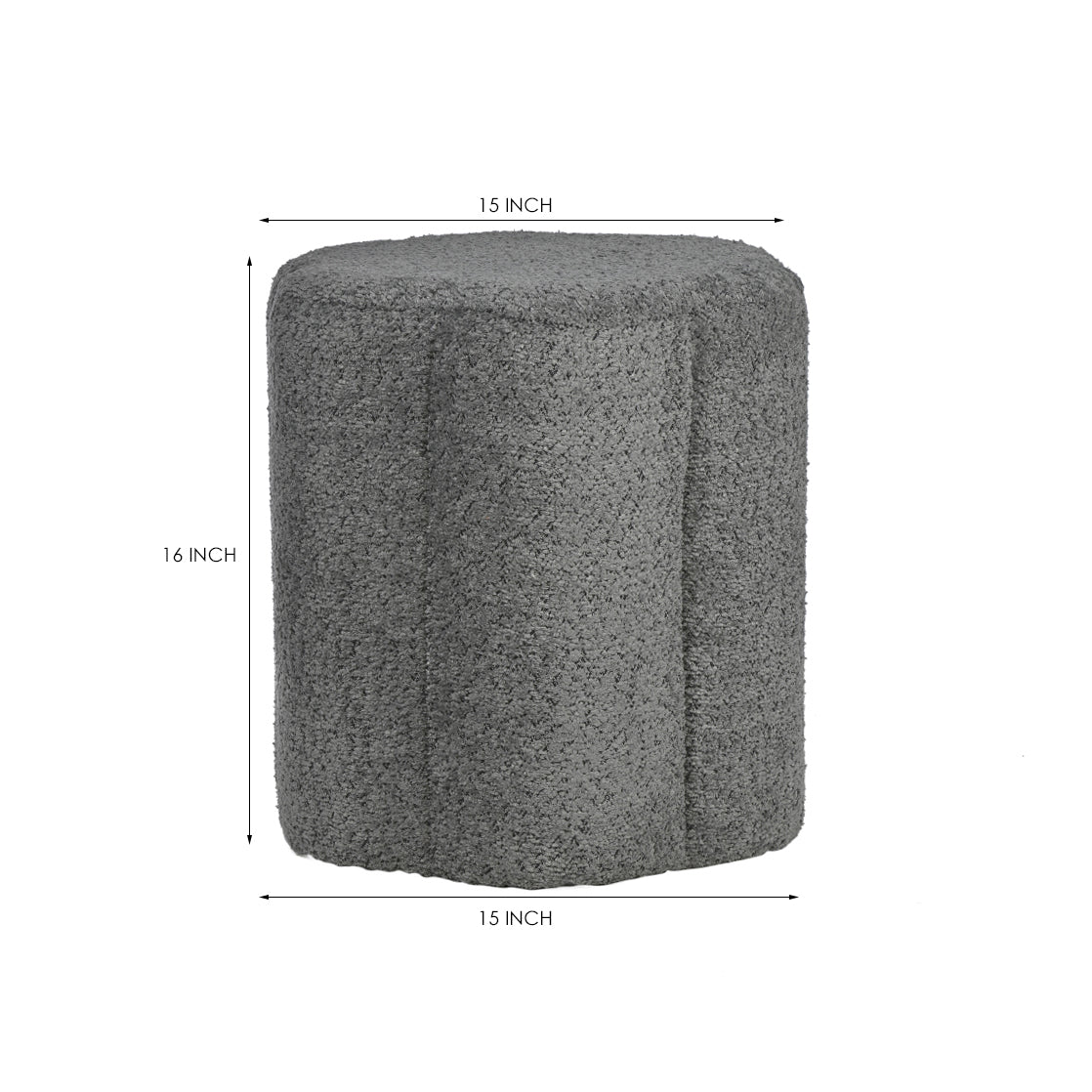 Regalia Wooden Pouf