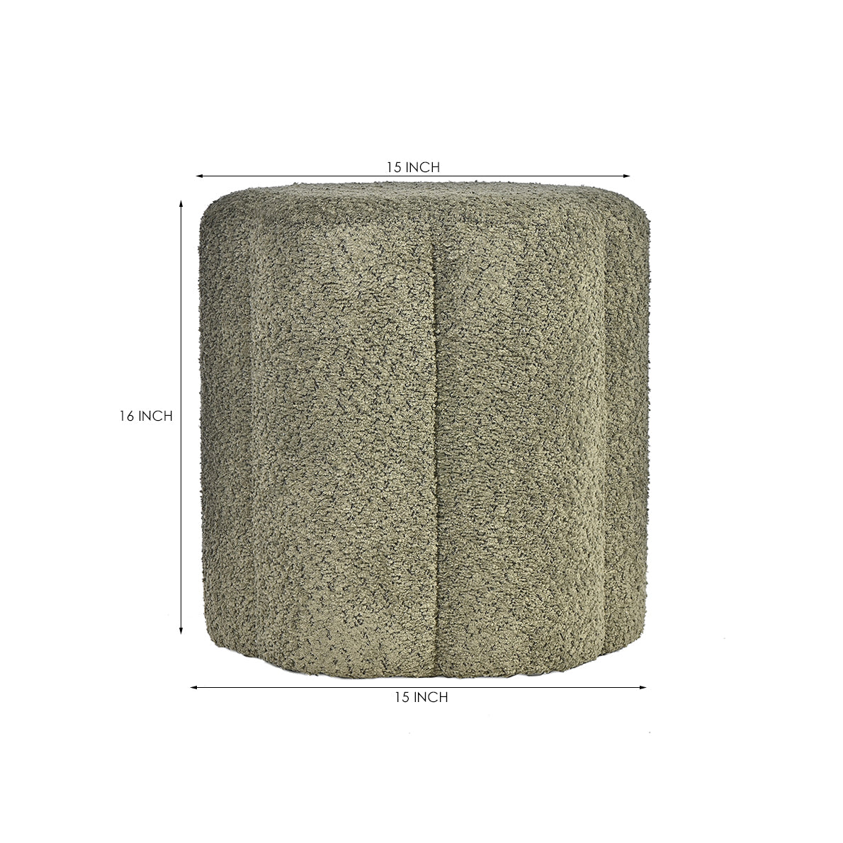 Regalia Wooden Pouf