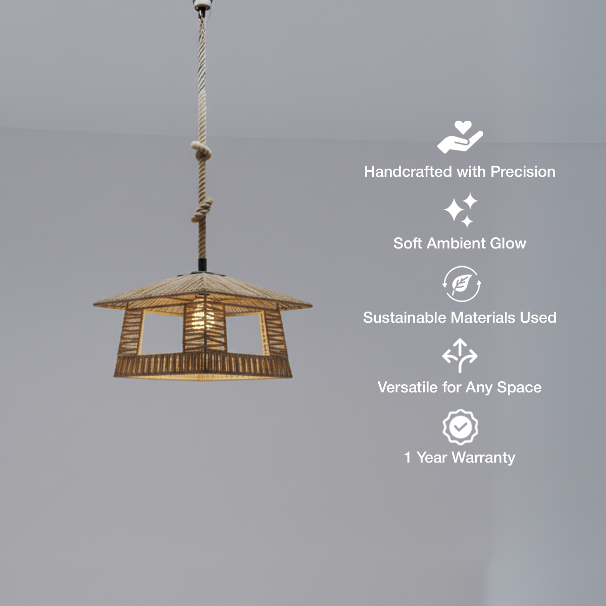 Isla Woven Square Pendant Light