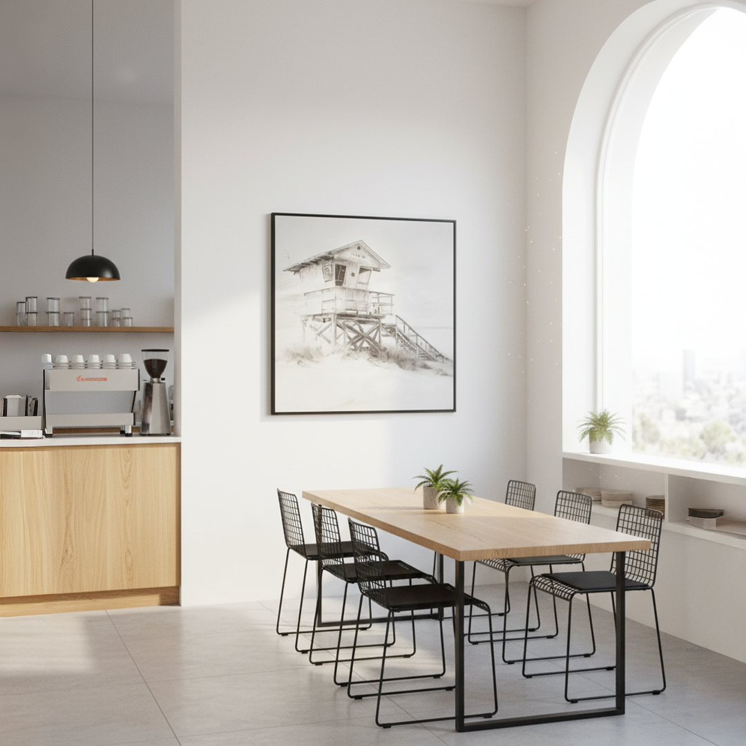 Shoreline Sentinel Handmade Textured Wall Painting