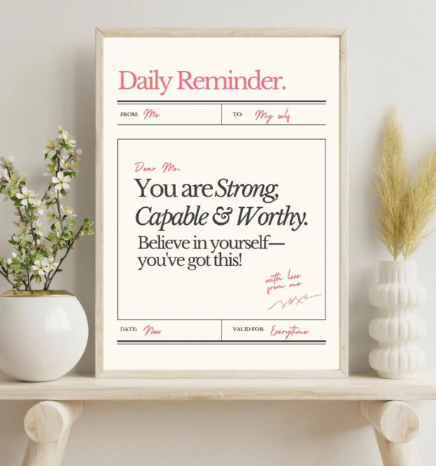 Custom Daily Reminder Digital Art Poster