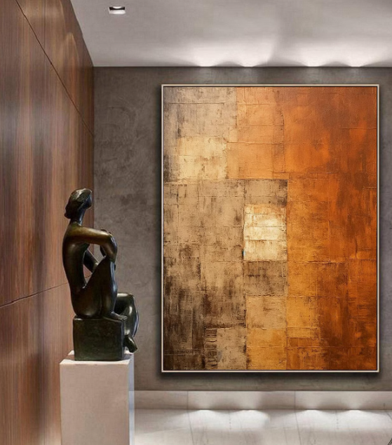 Terracotta Horizon Digital Wall Painting