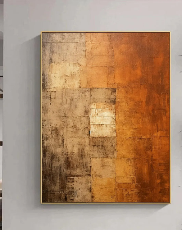 Terracotta Horizon Digital Wall Painting