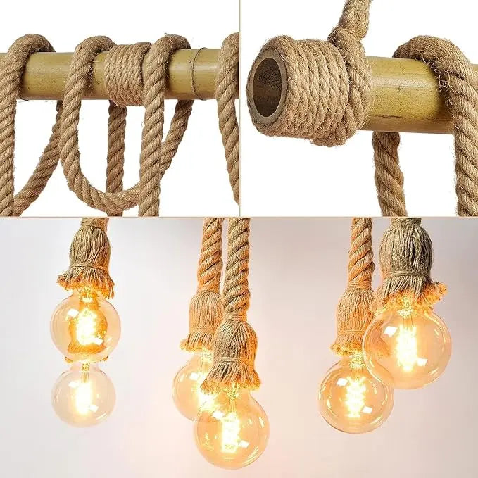 Sun kissed Rope Chandelier - Bare Boho Living