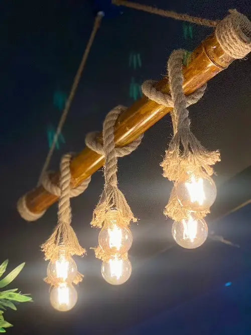 Sun kissed Rope Chandelier - Bare Boho Living