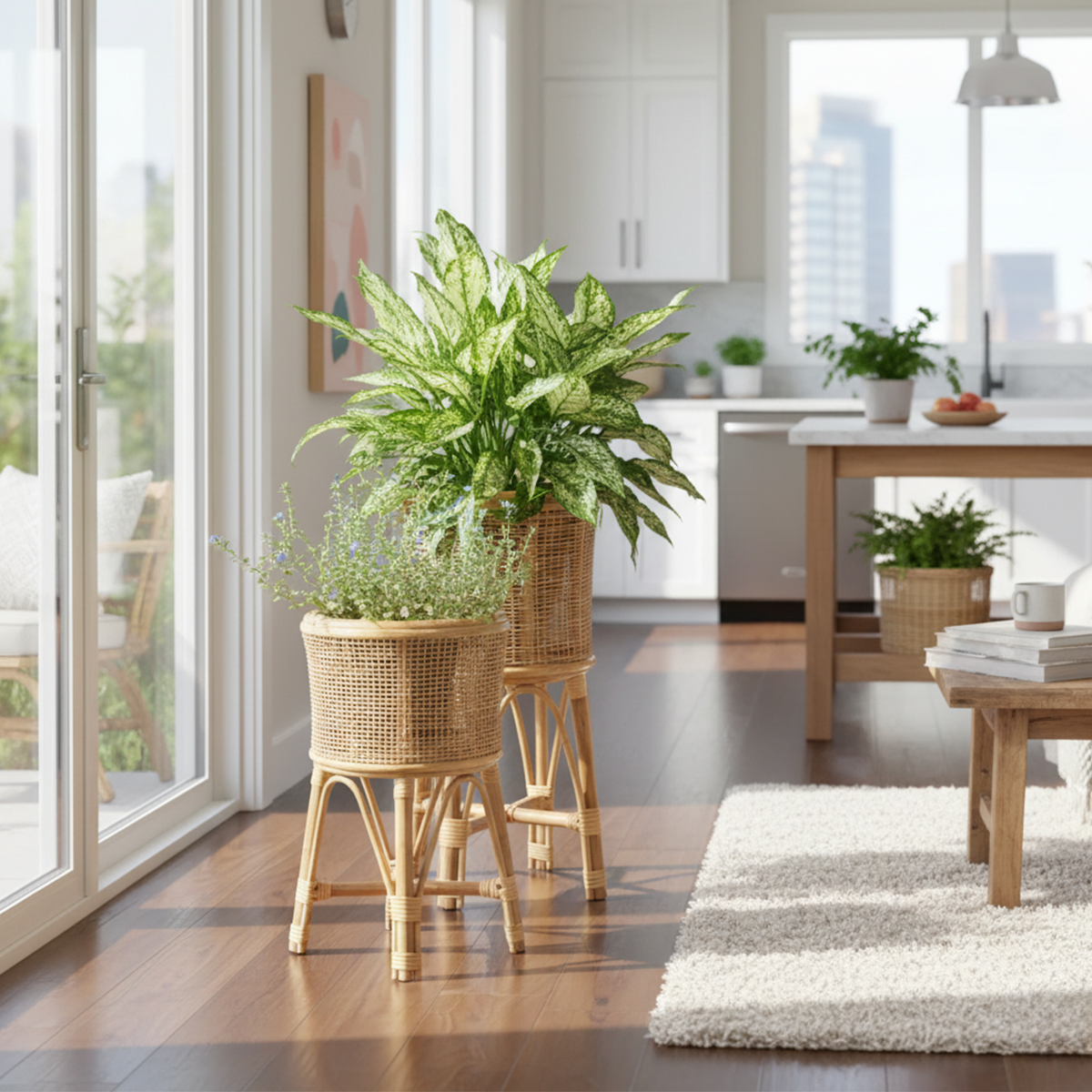 Sunshine Rattan Planter