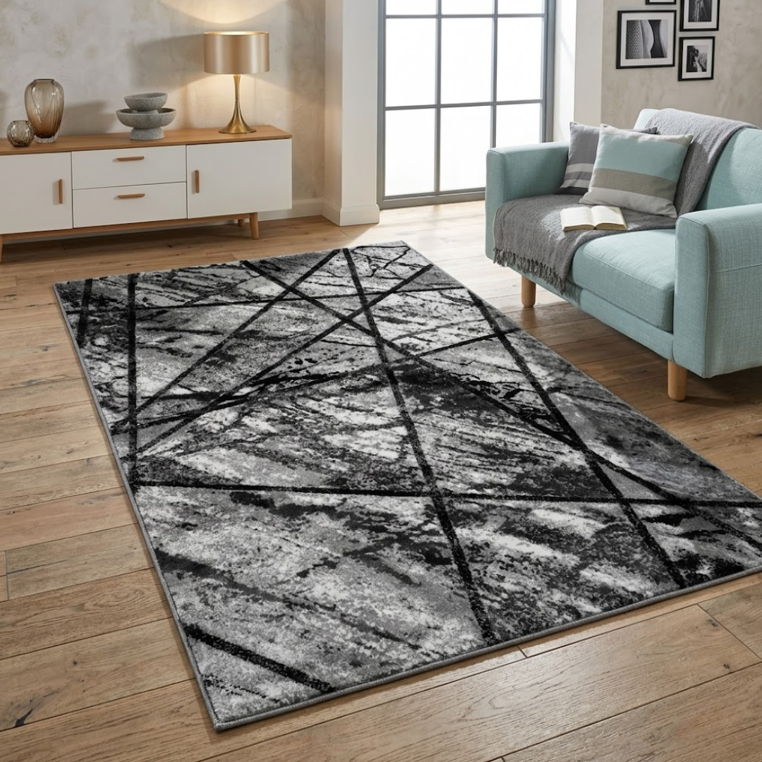 Marble Grid Muse Area Rug