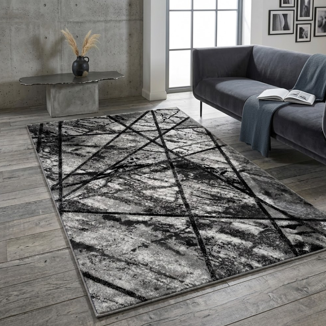 Marble Grid Muse Area Rug