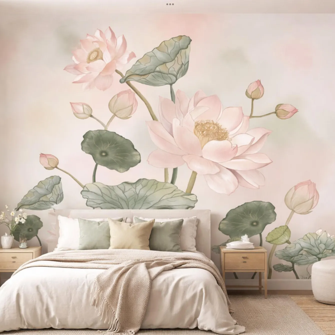 Lotus Blush Serenity Wallpaper