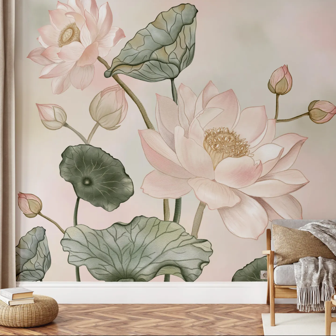 Lotus Blush Serenity Wallpaper