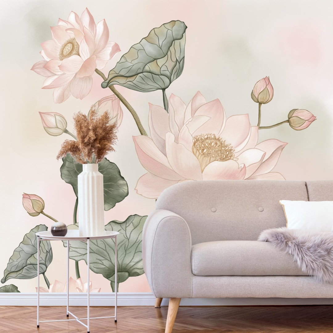 Lotus Blush Serenity Wallpaper