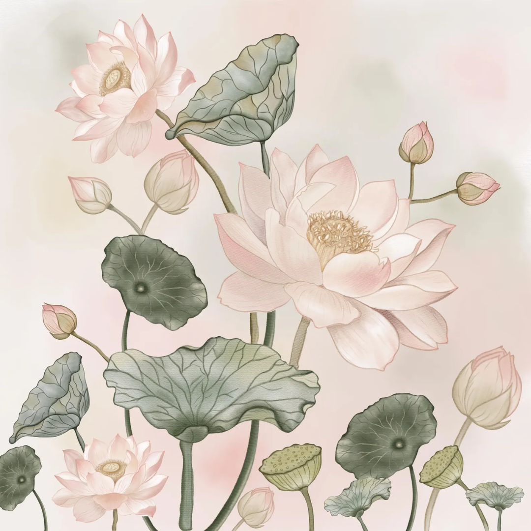Lotus Blush Serenity Wallpaper