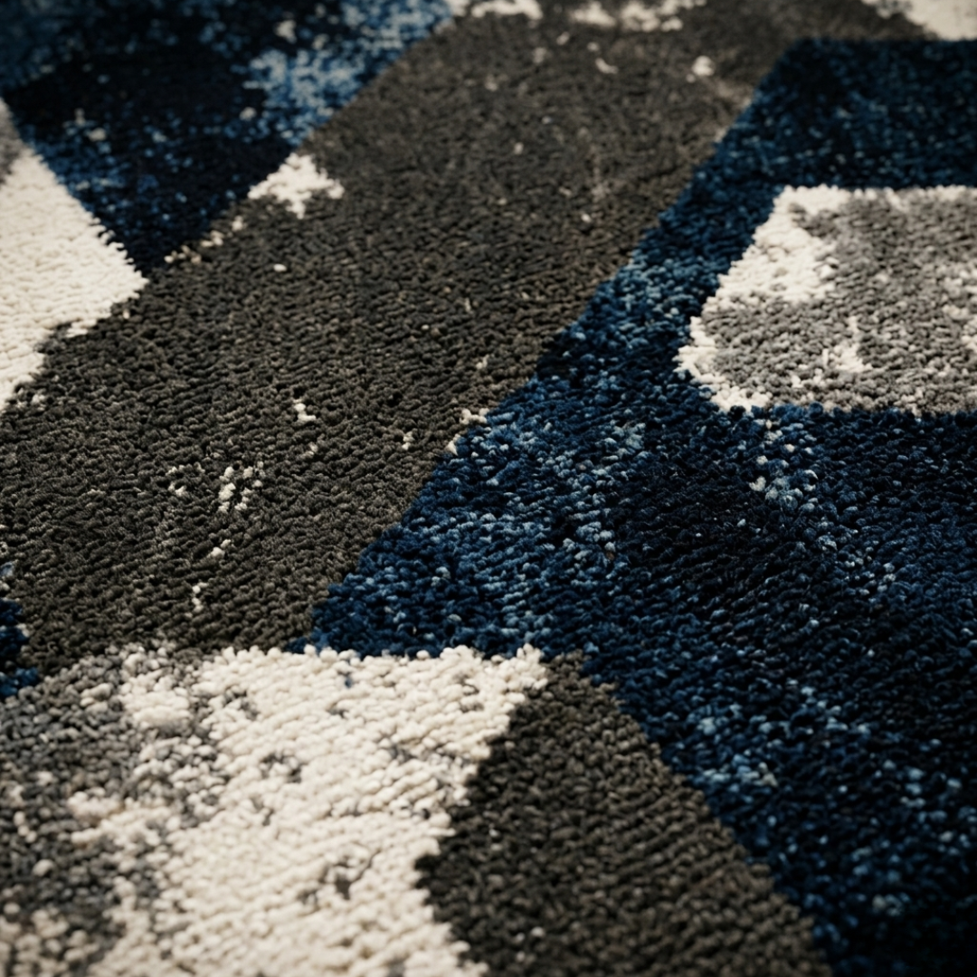 Indigo Tide Abstract Rug