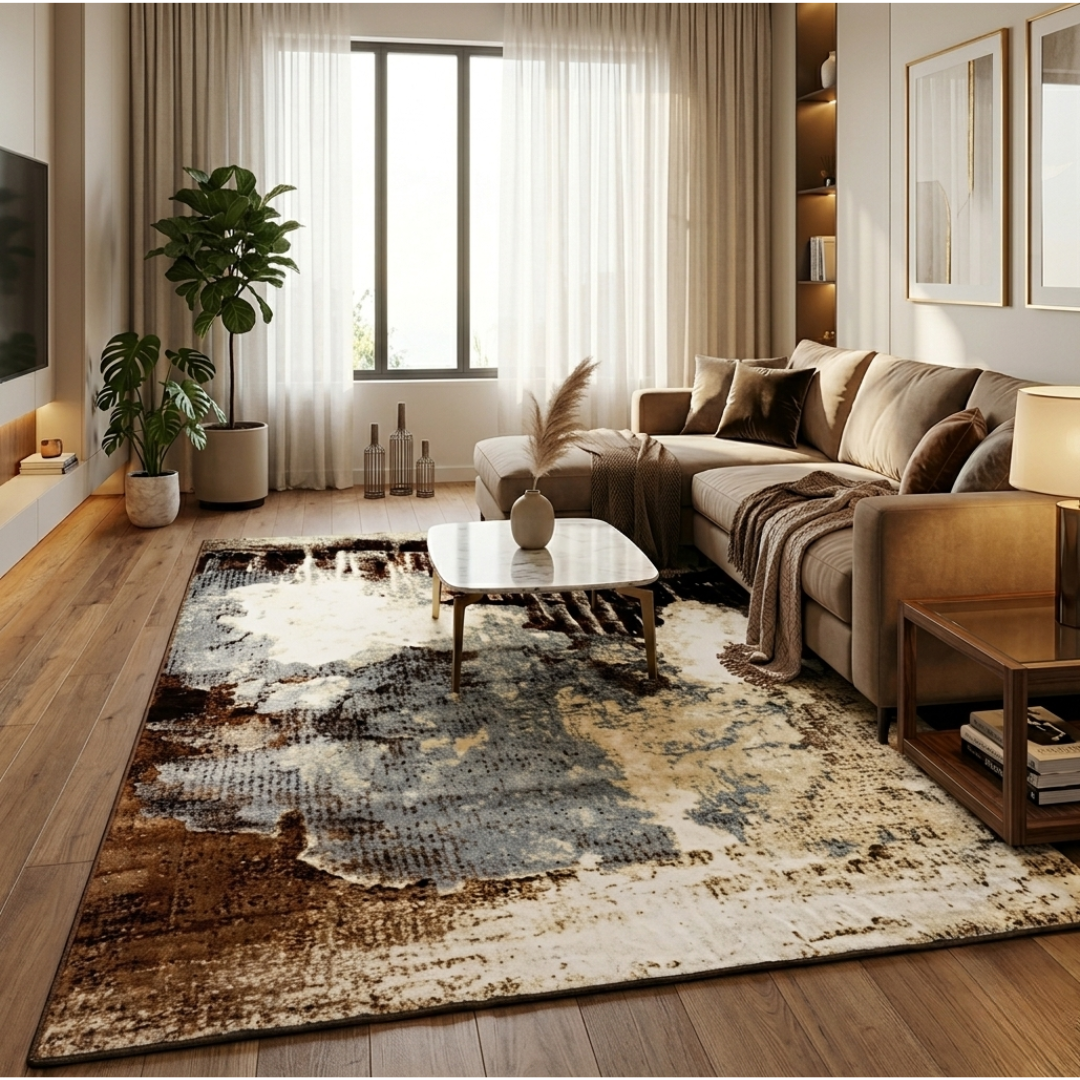 Woodland Echo Abstract Rug