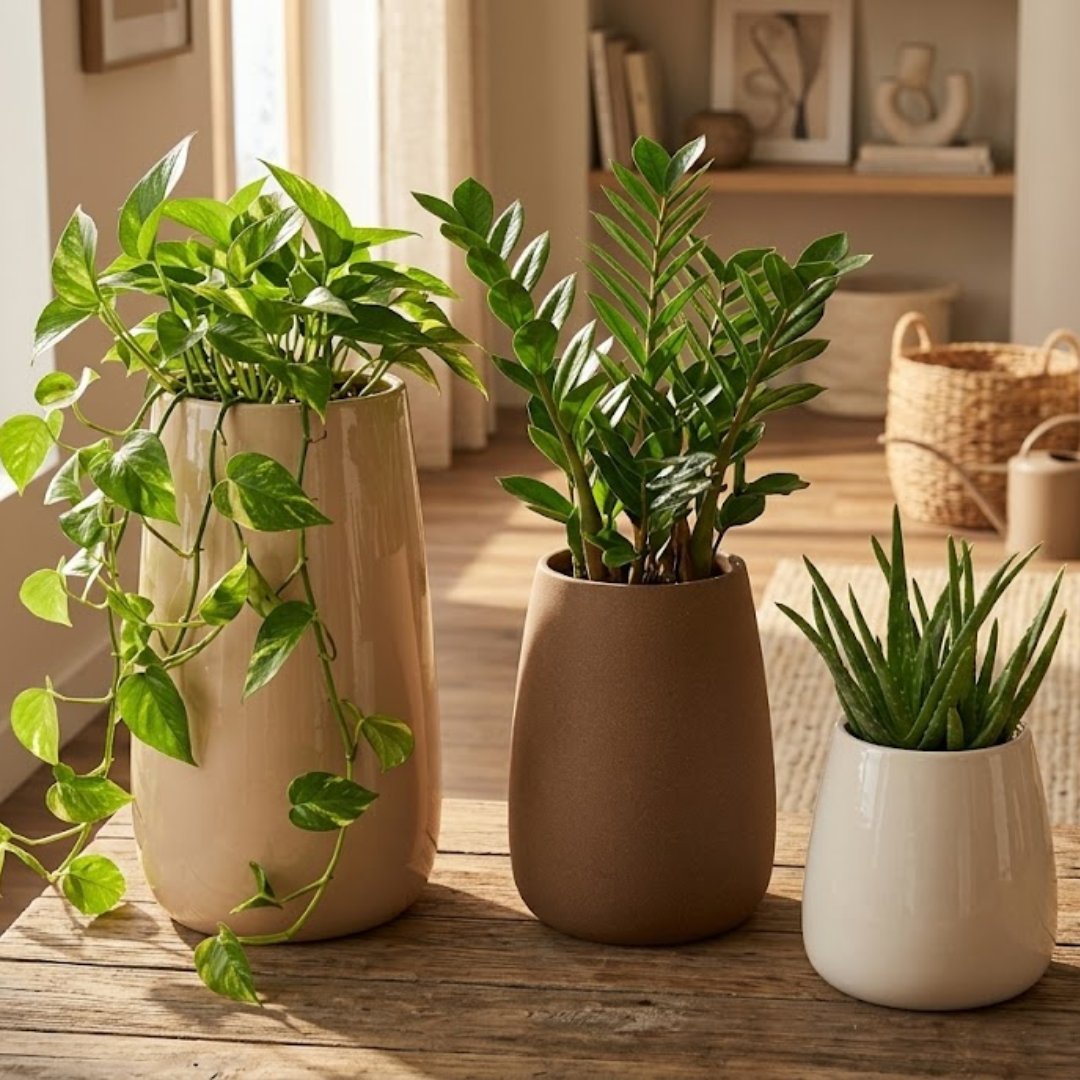 Serene Curve Ceramic Planter
