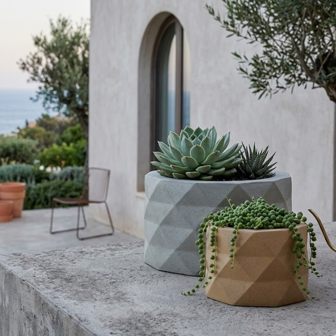 Facet Earth Geometric Planter