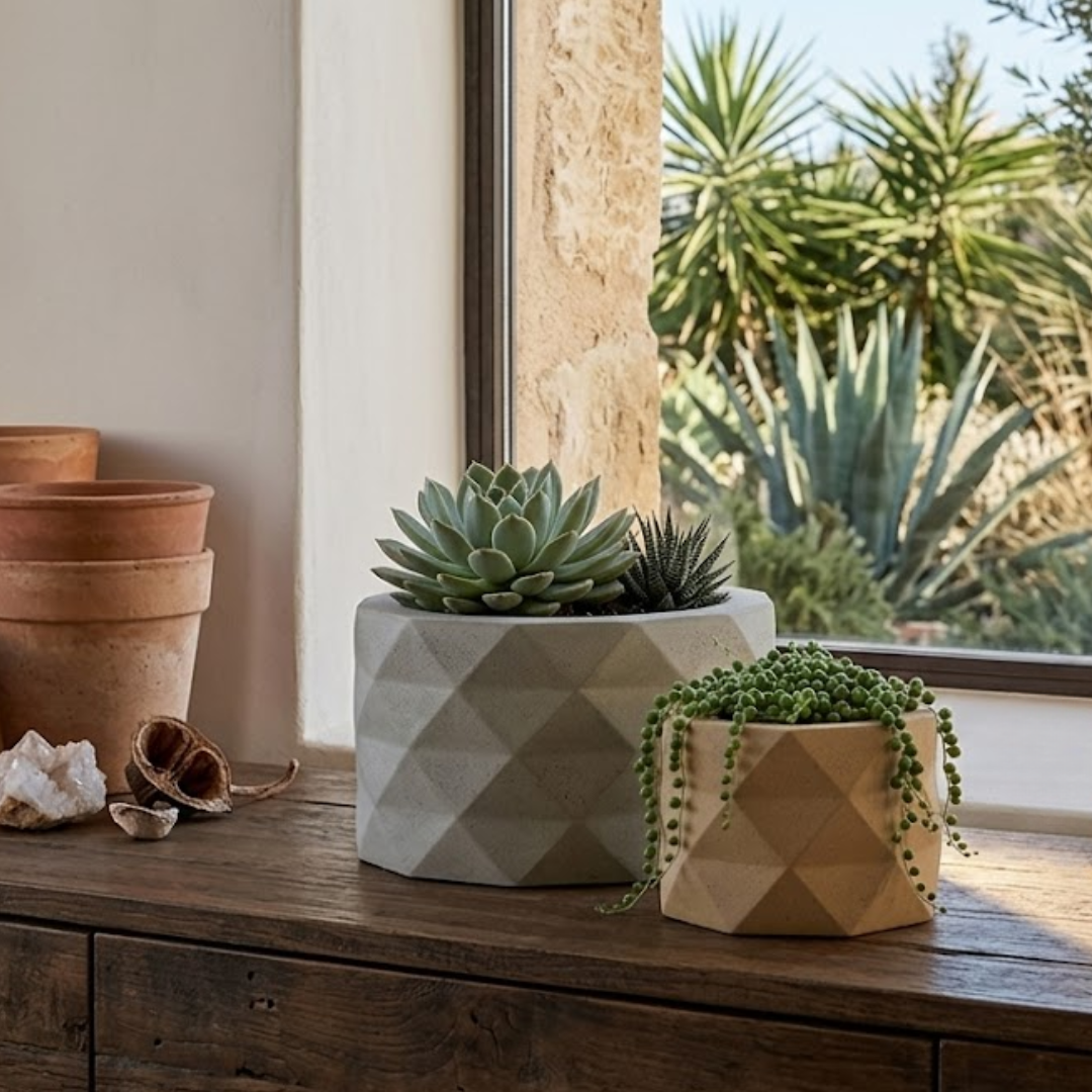 Facet Earth Geometric Planter