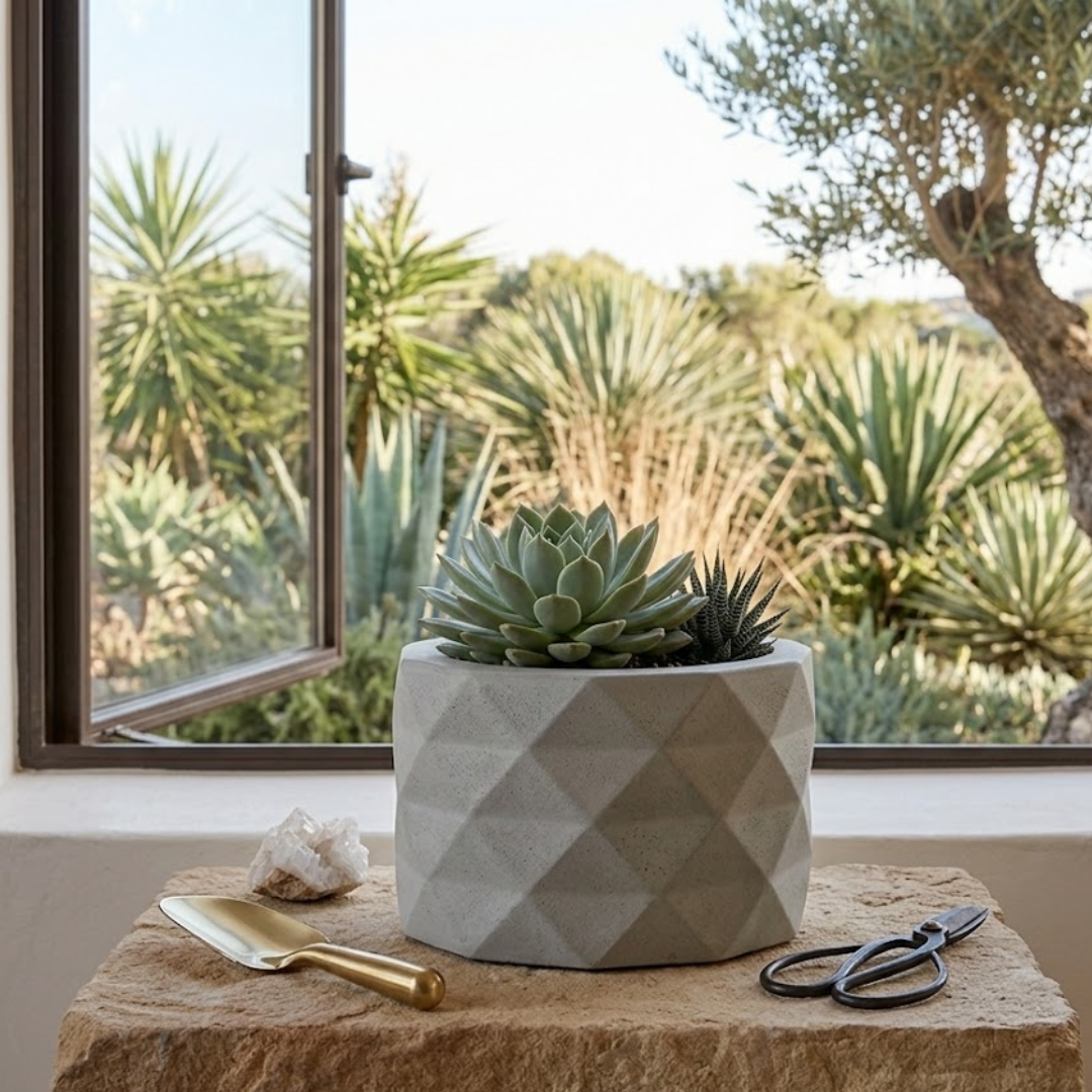 Facet Earth Geometric Planter
