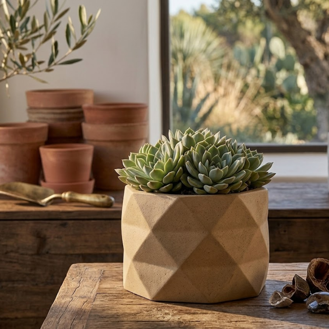 Facet Earth Geometric Planter
