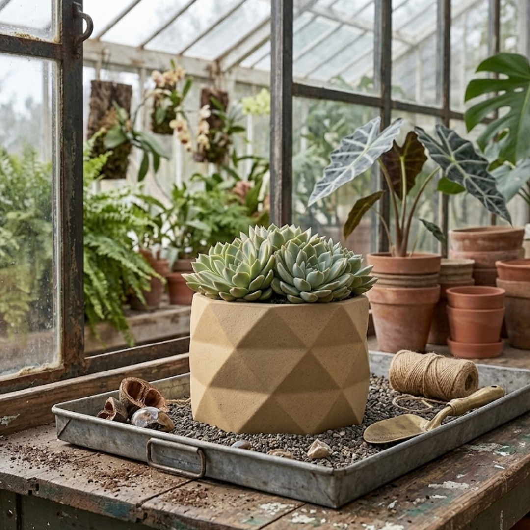 Facet Earth Geometric Planter