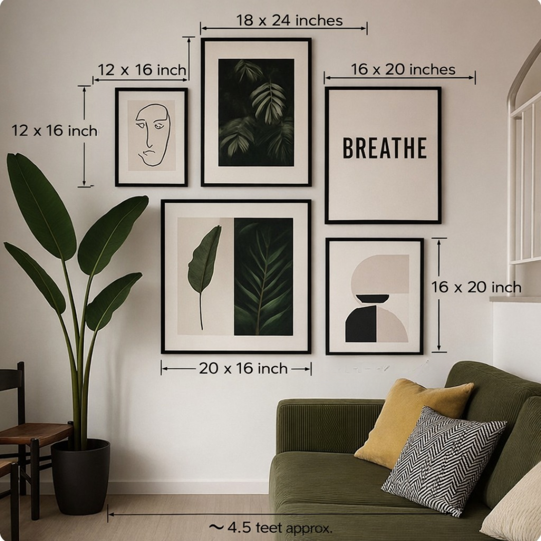 Botanica Aura Digital Wall Paintings (set of 5)