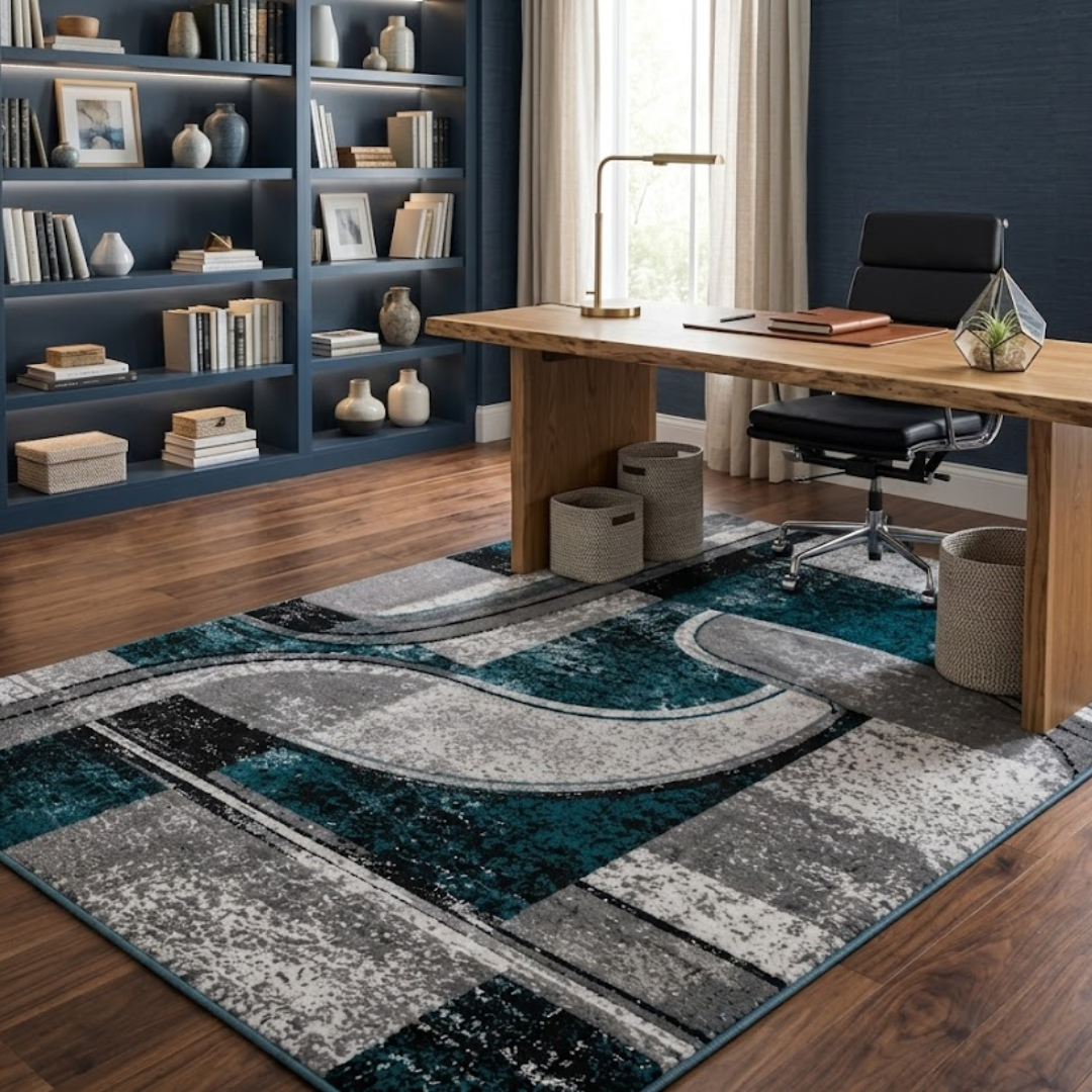 Azure Rhythm Rug