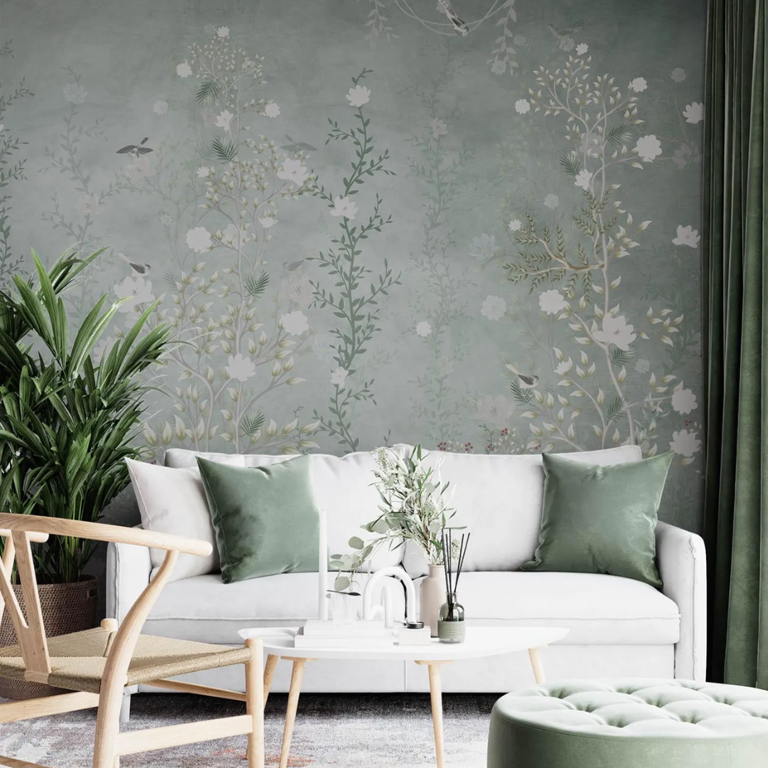 Whispering Sage Botanical Wallpaper