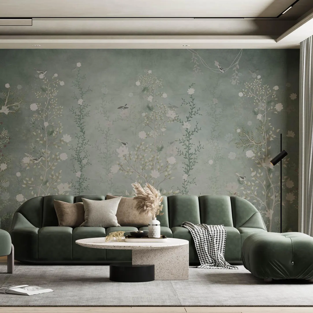 Whispering Sage Botanical Wallpaper