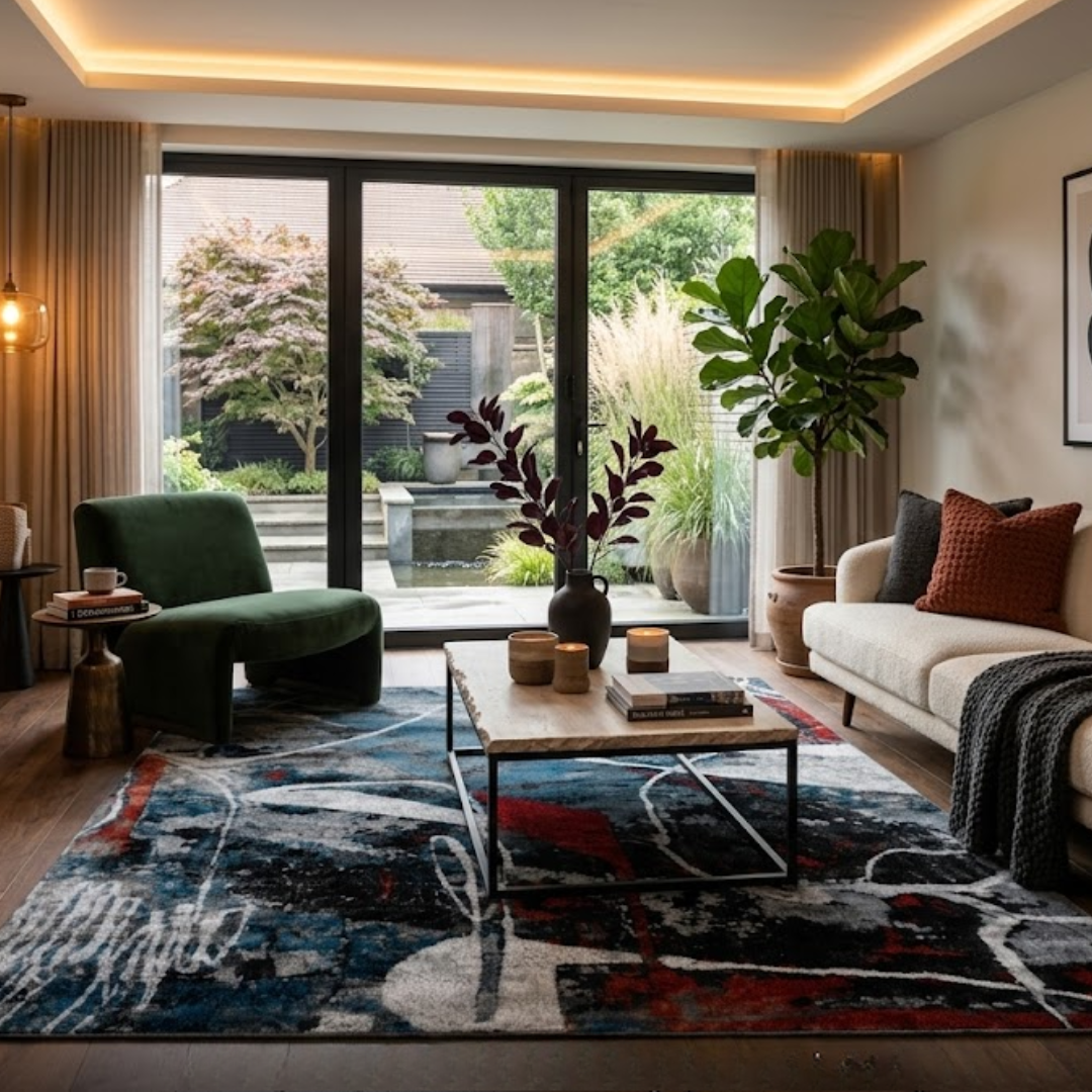 Nocturne Canvas Abstract Rug