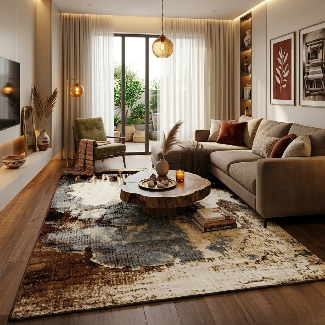 Woodland Echo Abstract Rug