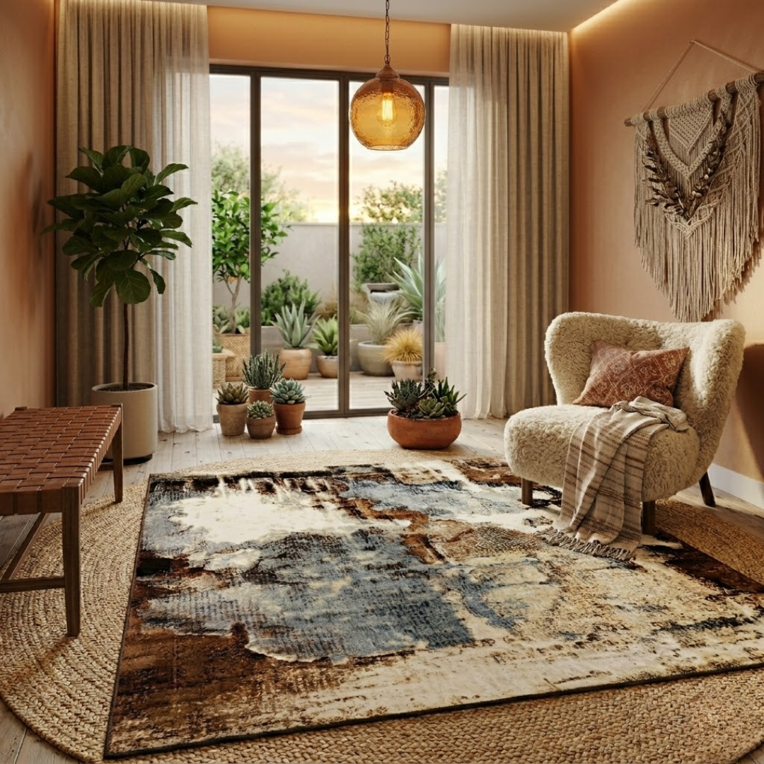 Woodland Echo Abstract Rug