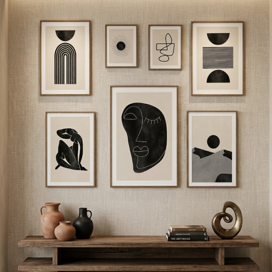 Evara Form Digital Wall Paintings (set of 7)