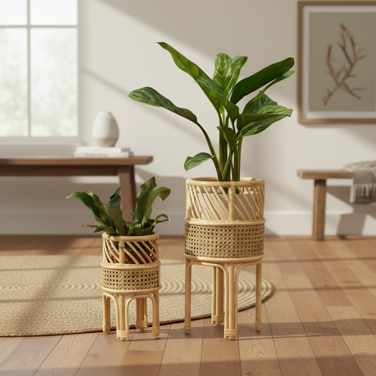 Timeless Rattan Planter