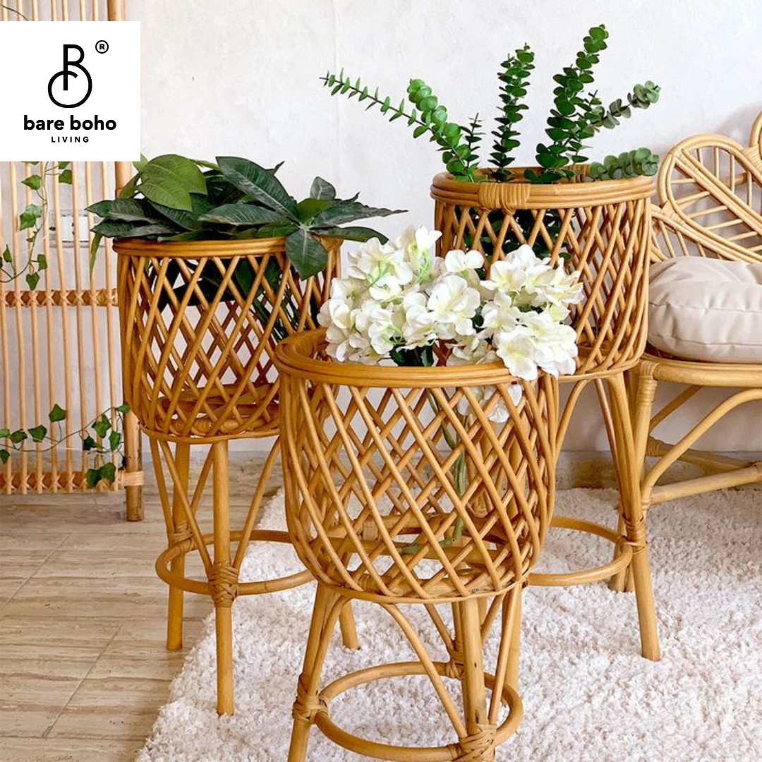 Boho Rattan Planter