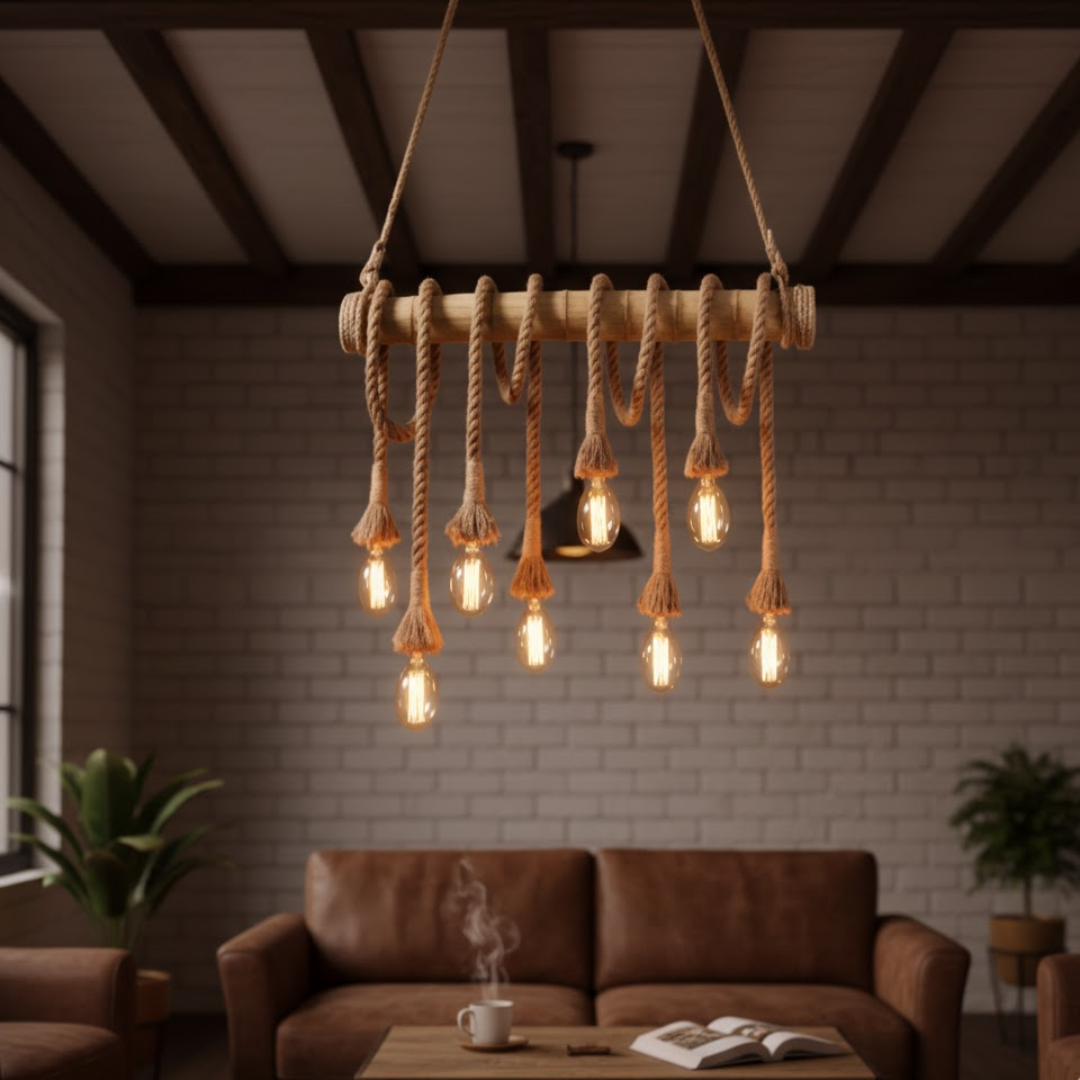 Driftwood Horizon Rope Chandelier