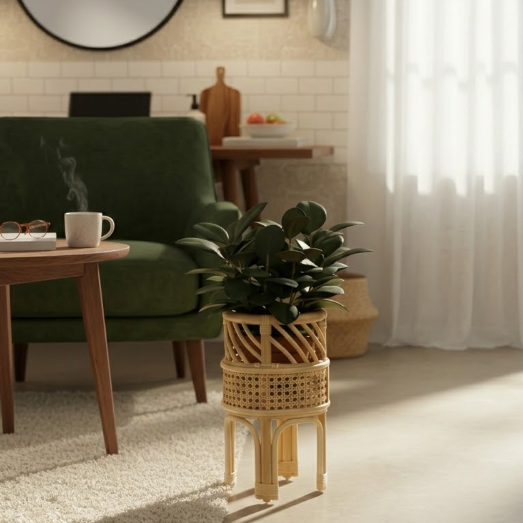 Timeless Rattan Planter