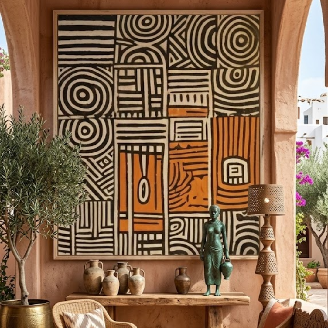 Rhythmic Earth Handmade & Digital Wall Painting