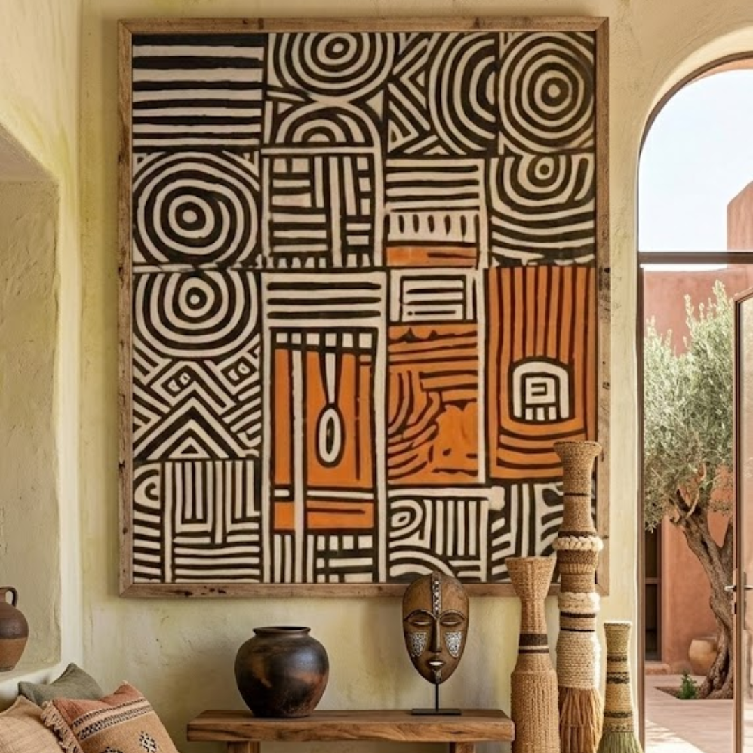 Rhythmic Earth Handmade & Digital Wall Painting